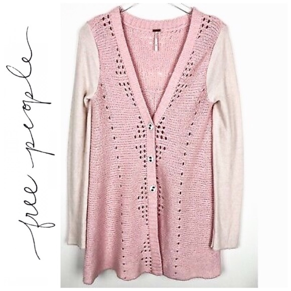 FREE PEOPLE | Open Knit Cardigan with lace details